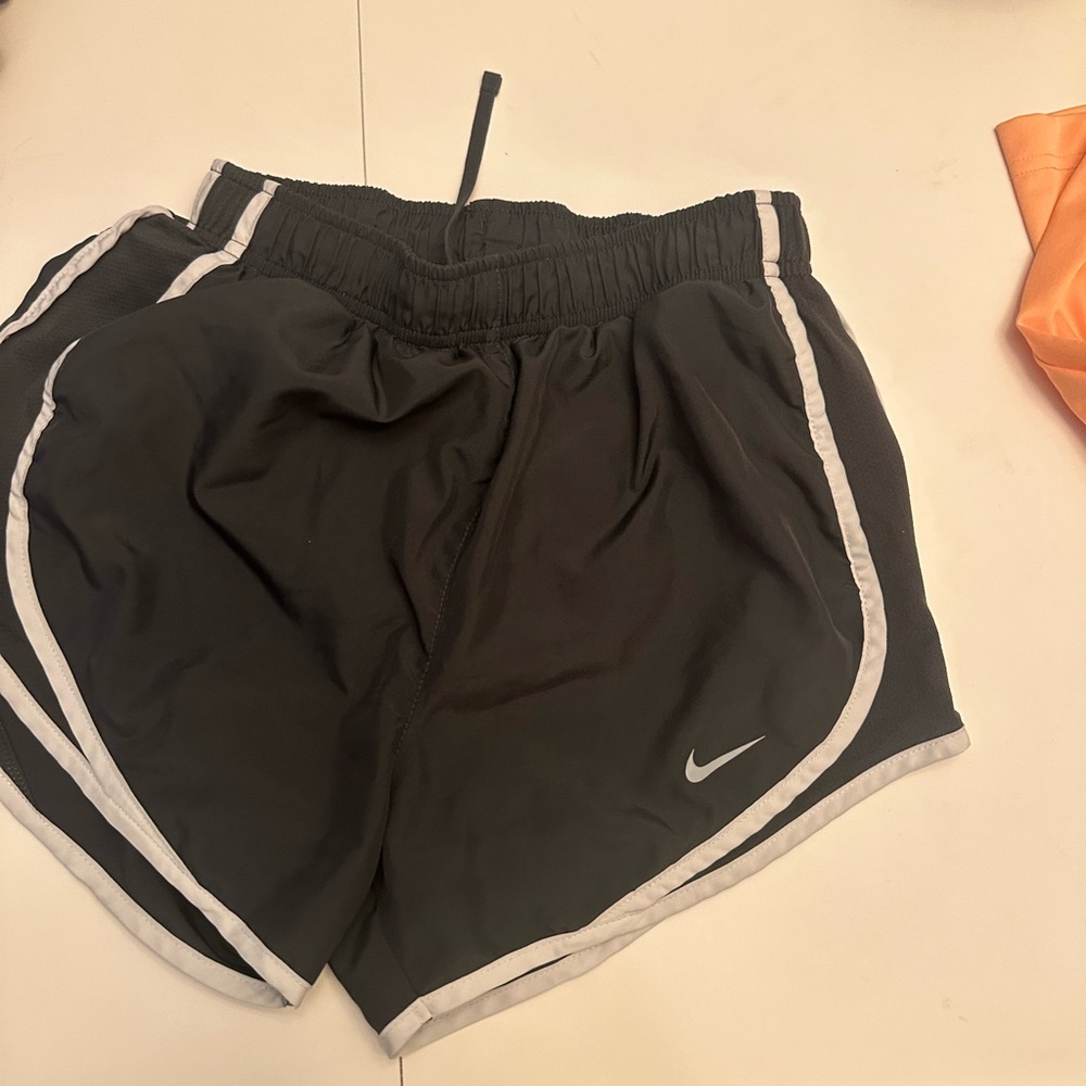 Nike Women's Black and White Athletic Shorts